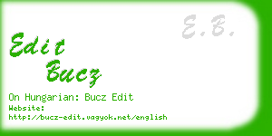 edit bucz business card